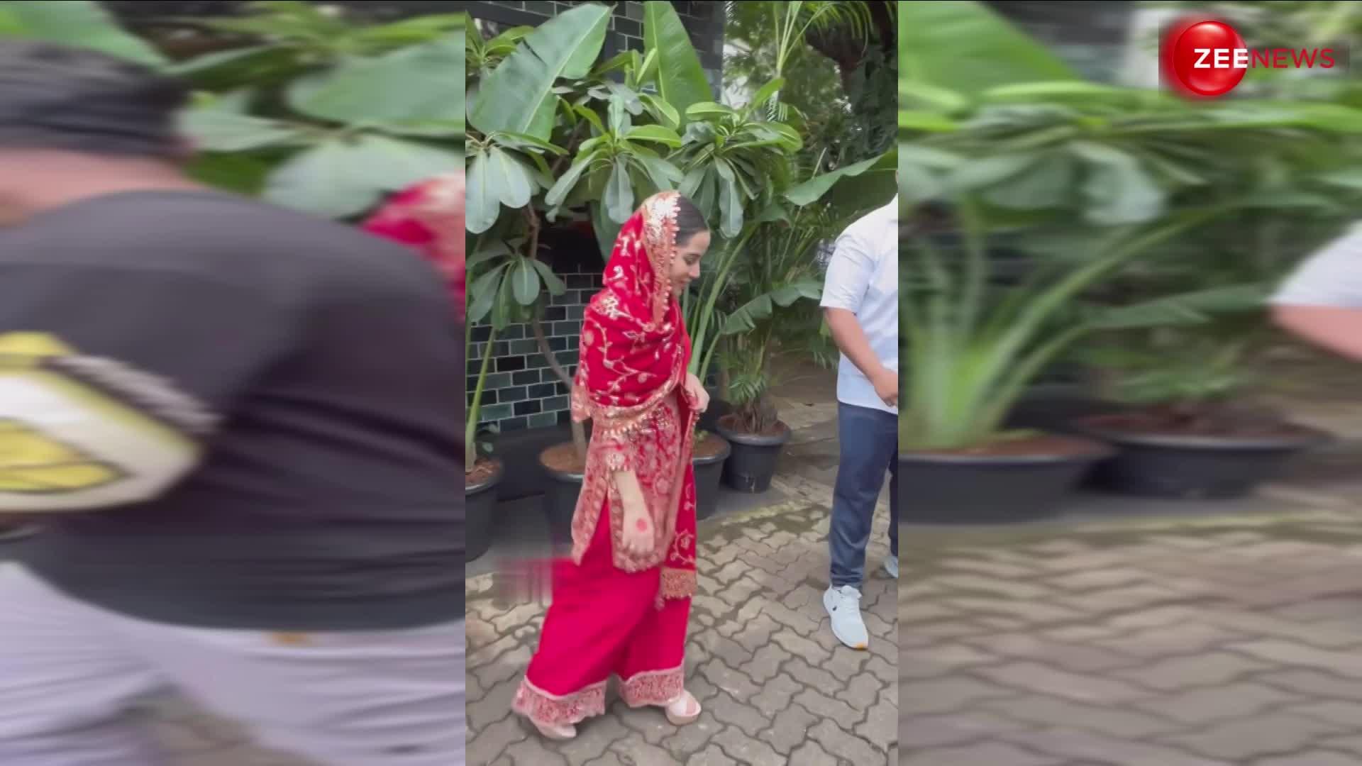 Urfi Javed की ये वीडियो देख चौंक जाएंगे आप, कटे-फटे कपड़े छोड़ लाल सूट में आईं नजर, चुन्नी ओढ़कर दिखीं संस्कारी