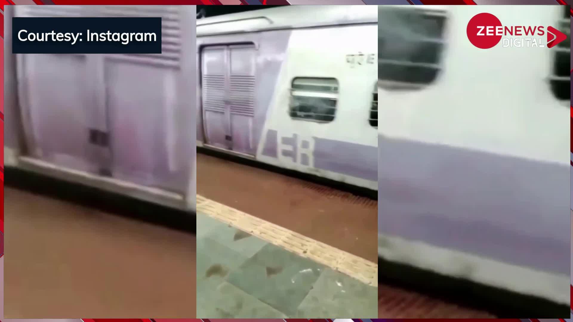 Viral Video: पीने के पानी से मचा बवाल, रेलवे प्लेटफार्म पर बौछार ने ट्रेन में बैठे लोगों को भिगोया