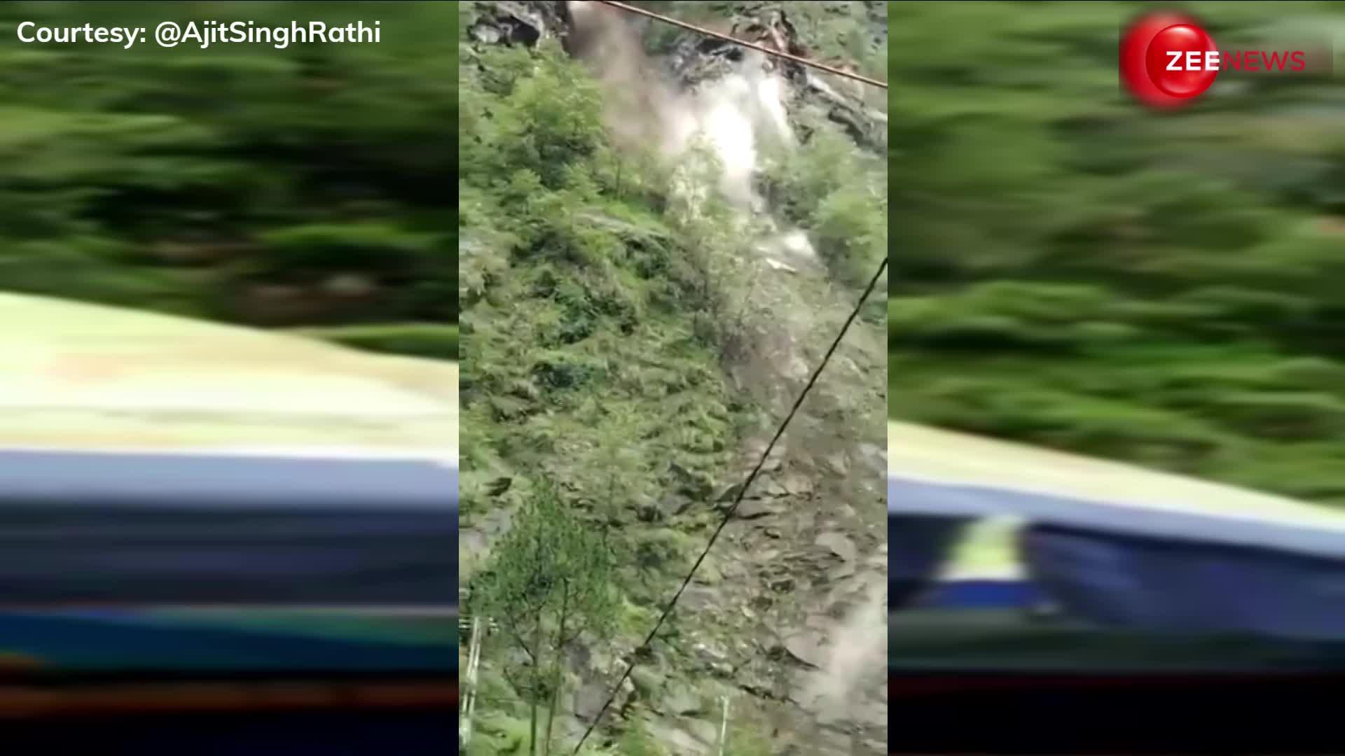 केदारनाथ के सोनप्रयाग में भरभराकर गिरा पहाड़, मची चीख-पुकार; Video में देखें खौफनाक मंजर