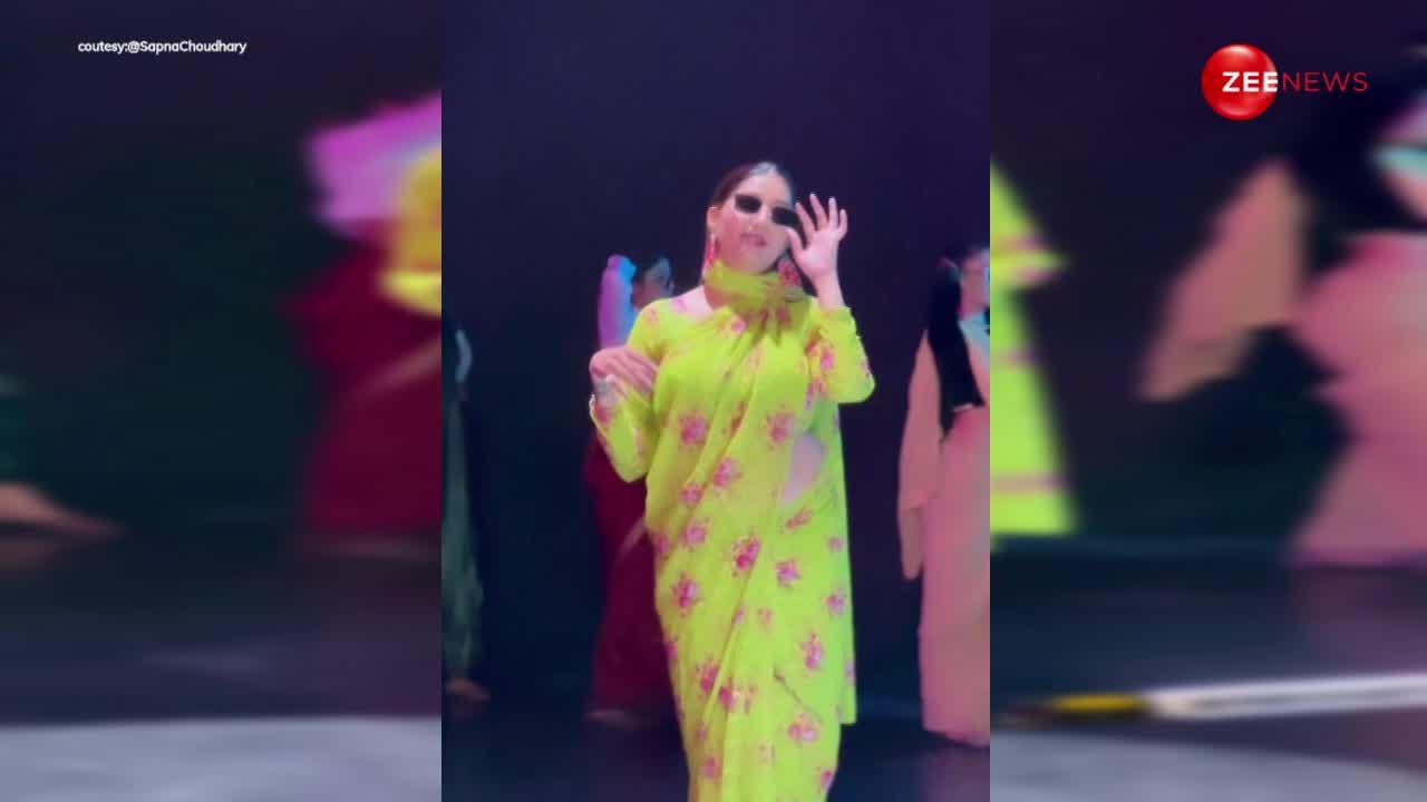 गले में साड़ी का पल्लू बांधकर Sapna Choudhary ने किया डांस, वीडियो देख लोग हुए बावले
