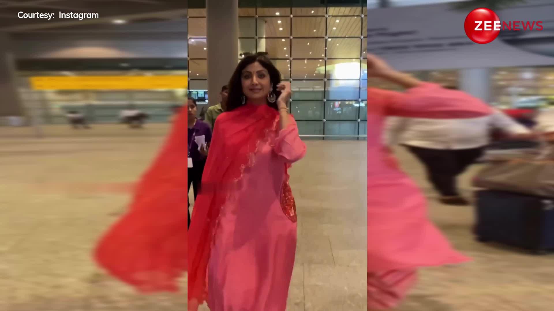 Shilpa Shetty एयरपोर्ट पर चलते-चलते लड़की से जा भिड़ीं, दिया ऐसा रिएक्शन हो गया वायरल