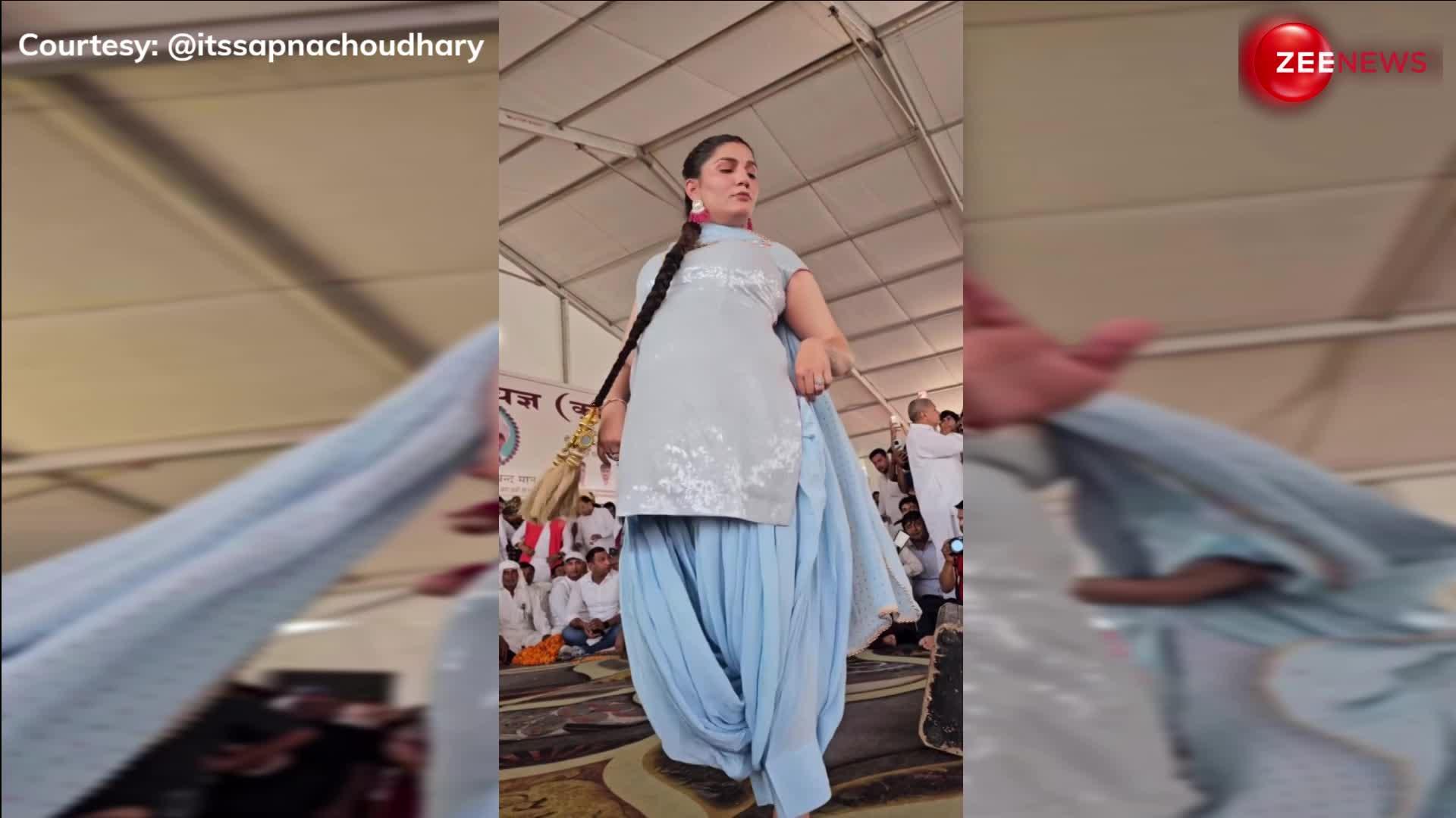 Sapna Choudhary ने 'मेरे टकर की सुथरी छोरी' गाने पर किया जोरदार डांस, धांसू ठुमको ने अटका दी लोगों की सांसें