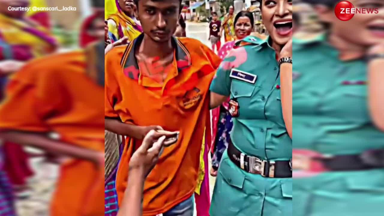 Viral Video: उदास देख लेडी पुलिस ने लगाया गले, अचानक युवक ने की ऐसी हरकत, लोगों ने कर दी पिटाई...