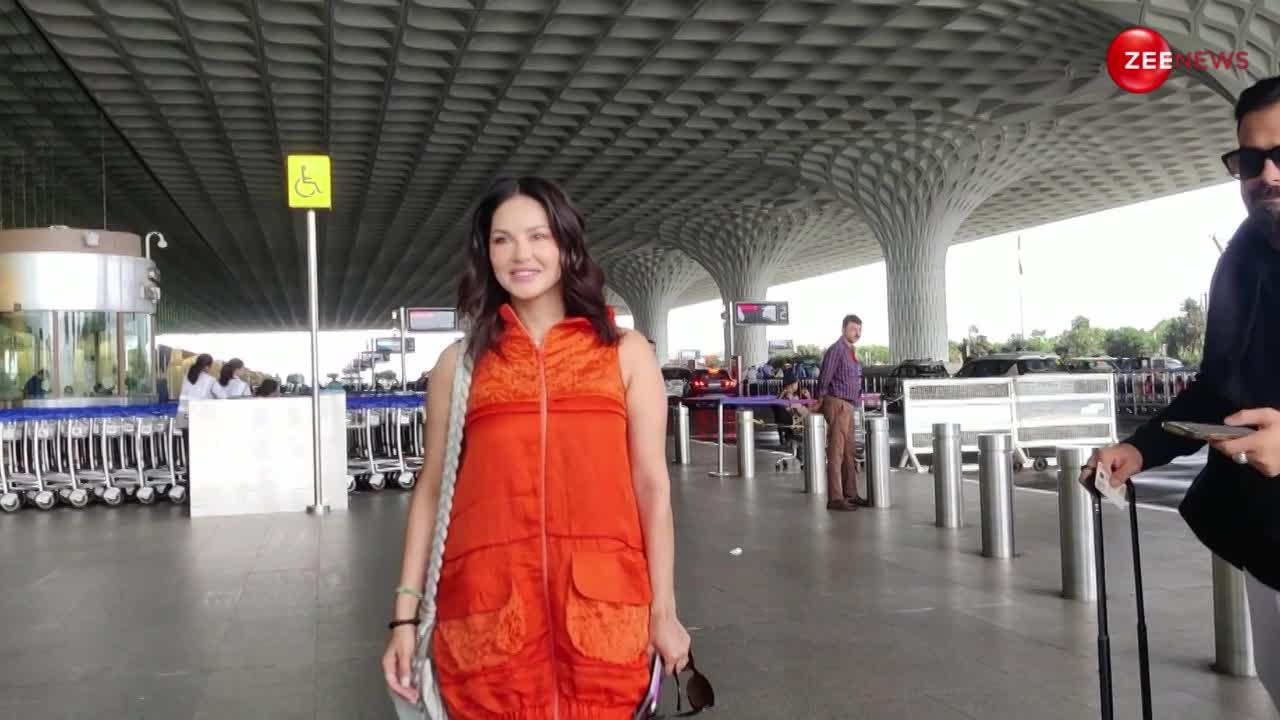 एयरपोर्ट पर Sunny Leone पहनकर चली गई ऐसी ड्रेस, एकटक आंखें फाड़कर देखने लगे लोग