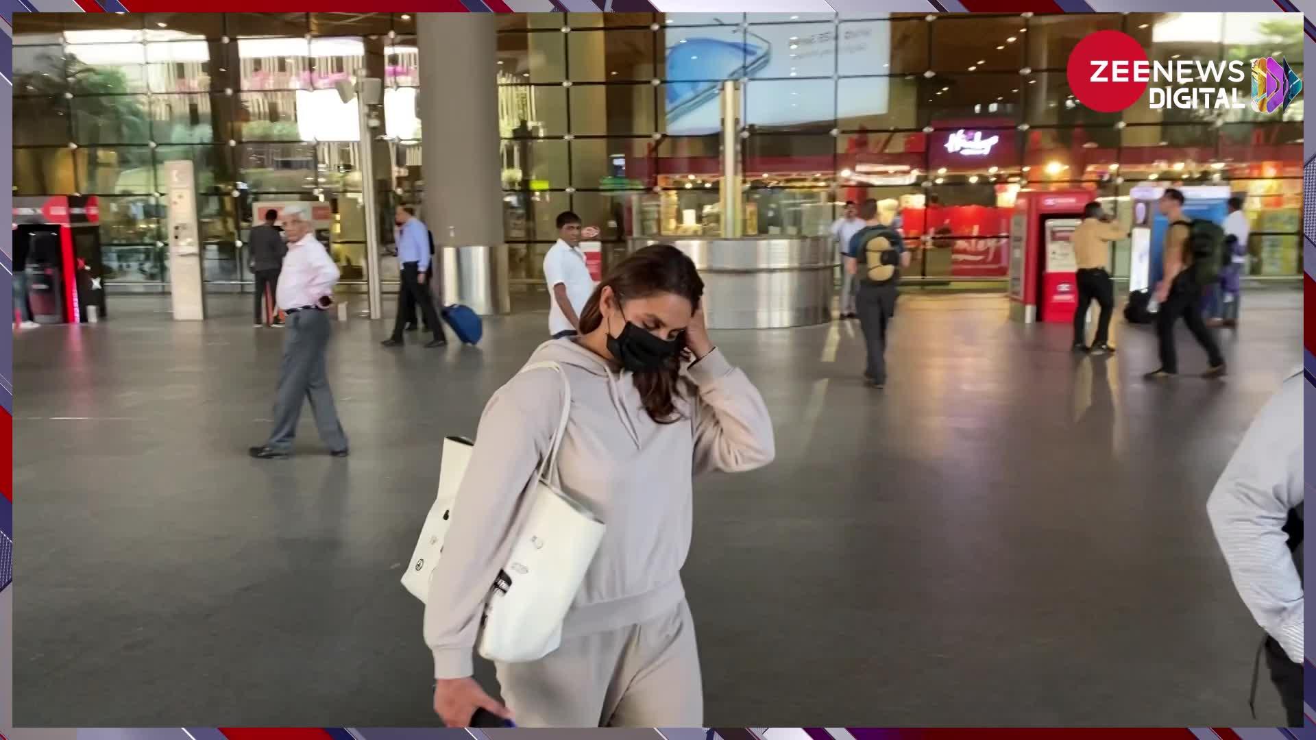 Huma Qureshi ने कैमरे के सामने छुपाया अपना मुंह, एयरपोर्ट पर इस तरह आईं नजर