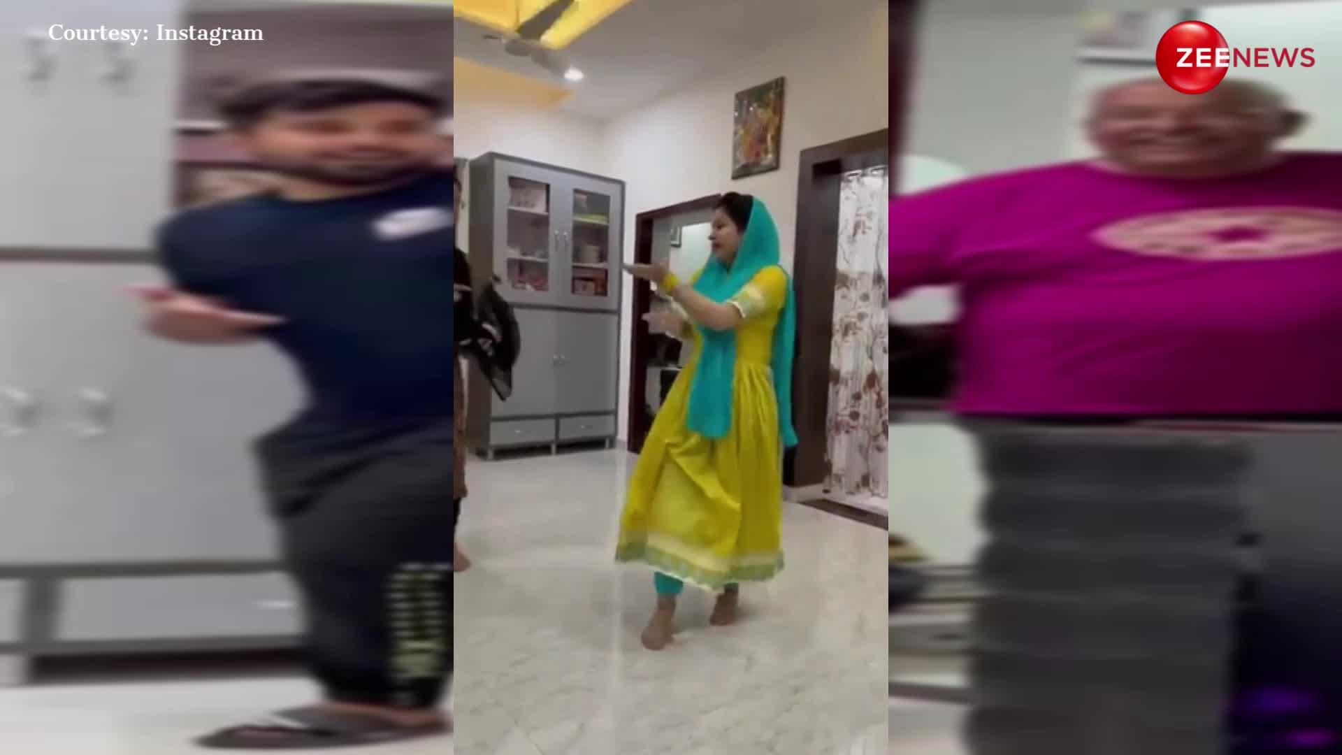 हरियाणवी गाने 'बलम मेरा गोरा चिट्टा छैल...' पर बहू ने ससुर और पति के सामने किया इतना जबरदस्त डांस, मच गया इंटरनेट पर घमासान