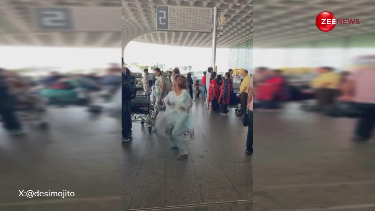 बाप रे! मेट्रो और ट्रेन के बाद एयरपोर्ट पर पहुंचा रील्स का वायरस, लड़की ने जमीन पर लेट-लेटकर बनाया वीडियो