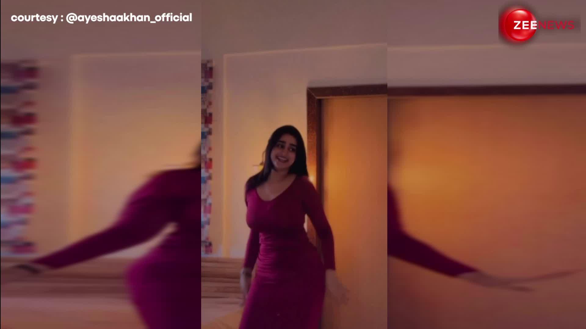 Ayesha Khan के डांस वीडियो ने फिर मचाया गदर, कातिलाना मूव्स से नहीं हट रही फैंस की नजरें, बार बार देख रहे Video