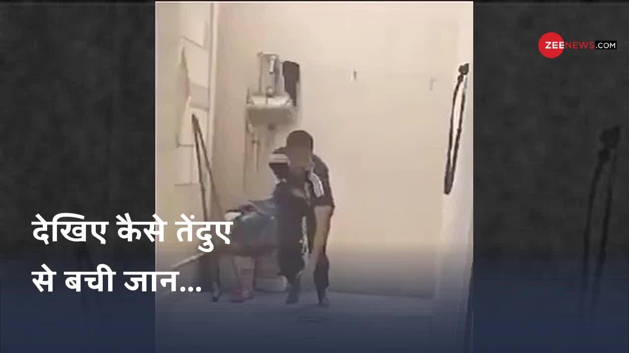Viral Video: तेंदुए से बचने के लिए जान बचाकर भाग रहा शख्स, हैरान कर देने वाली वीडियो आई सामने