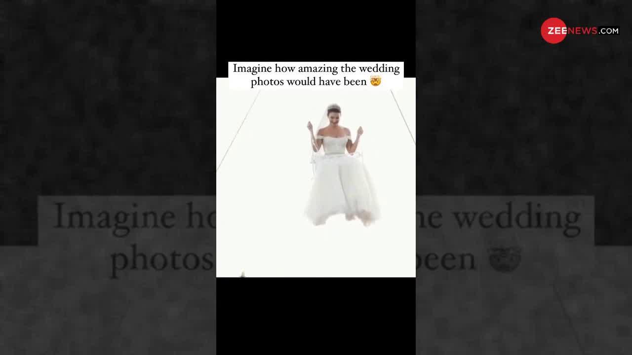 Viral Video: दुल्हन ने शादी में करवाया गजब फोटो शूट, गुब्बारे के सहारे हवा में उड़ी