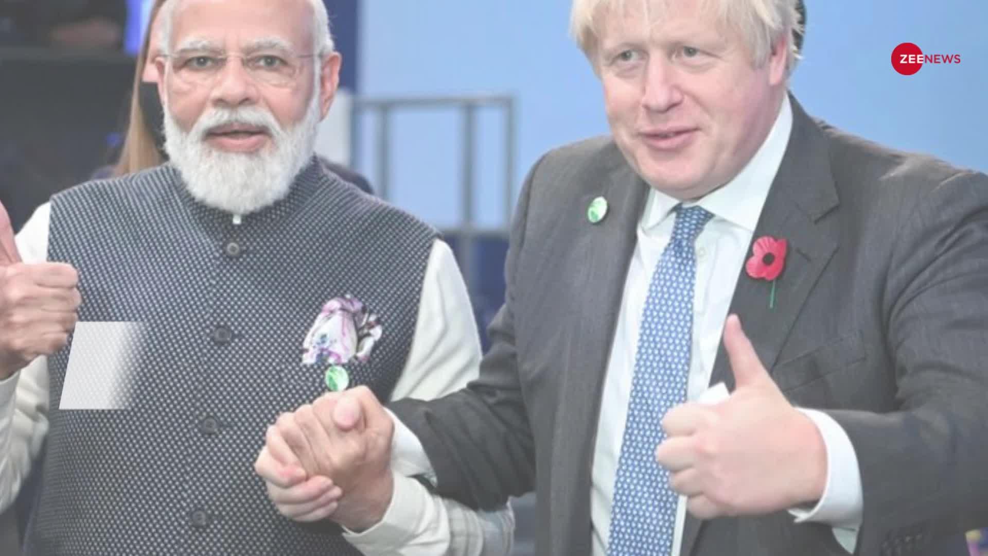 ब्रिटेन के प्रधानमंत्री बोरिस जॉनसन का भारत दौरा