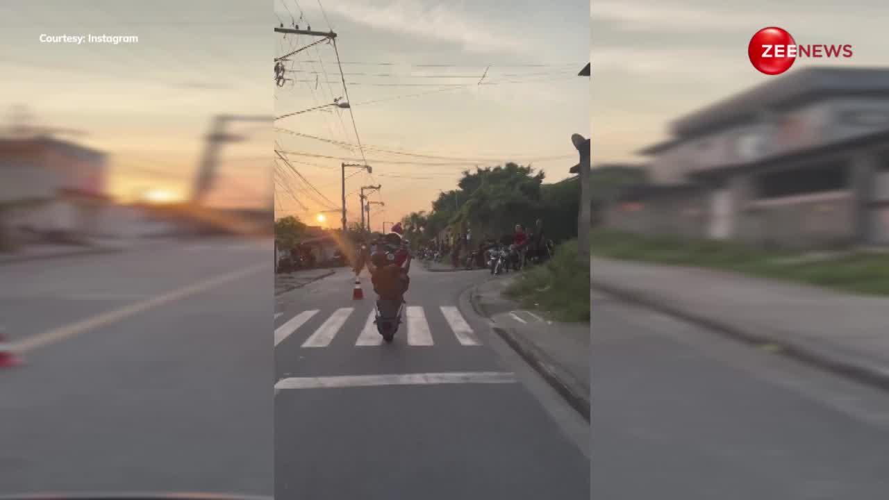 रॉकेट की स्पीड से बाइक लेकर सड़क पर निकला छोटा लड़का, फिर करने लगा 'मौत का खतरनाक स्टंट'