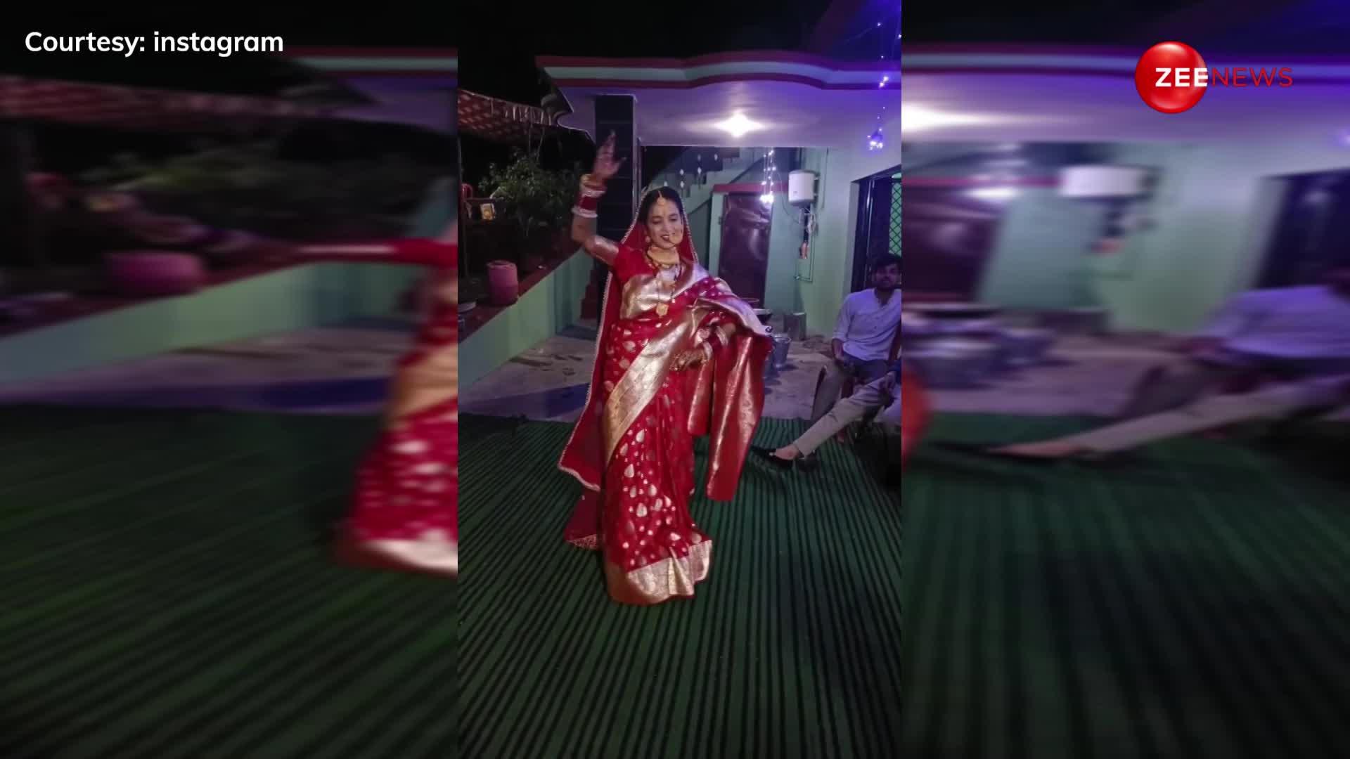 नई नवेली दुल्हन ने हरियाणवी गाने पर किया जबरदस्त डांस, देख लग गई लोगों की भीड़