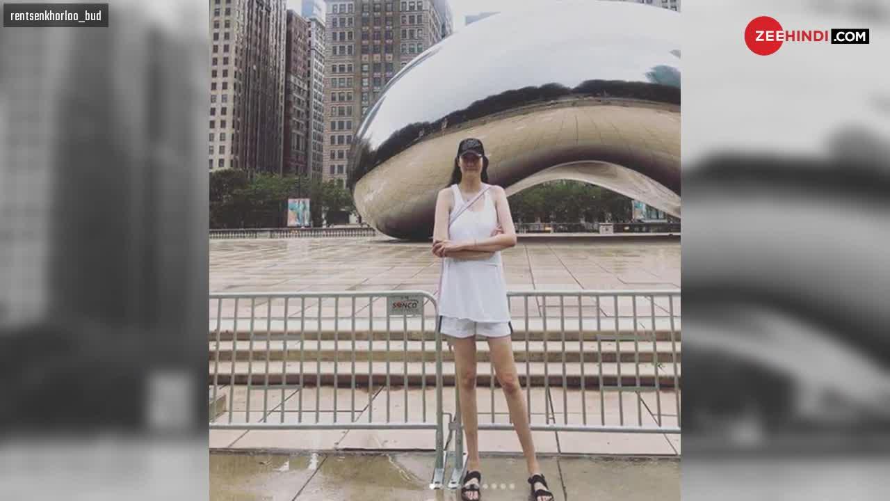 शिकागो की रहने वाली इस महिला के पैर कुछ ज्यादा ही लंबे हैं
