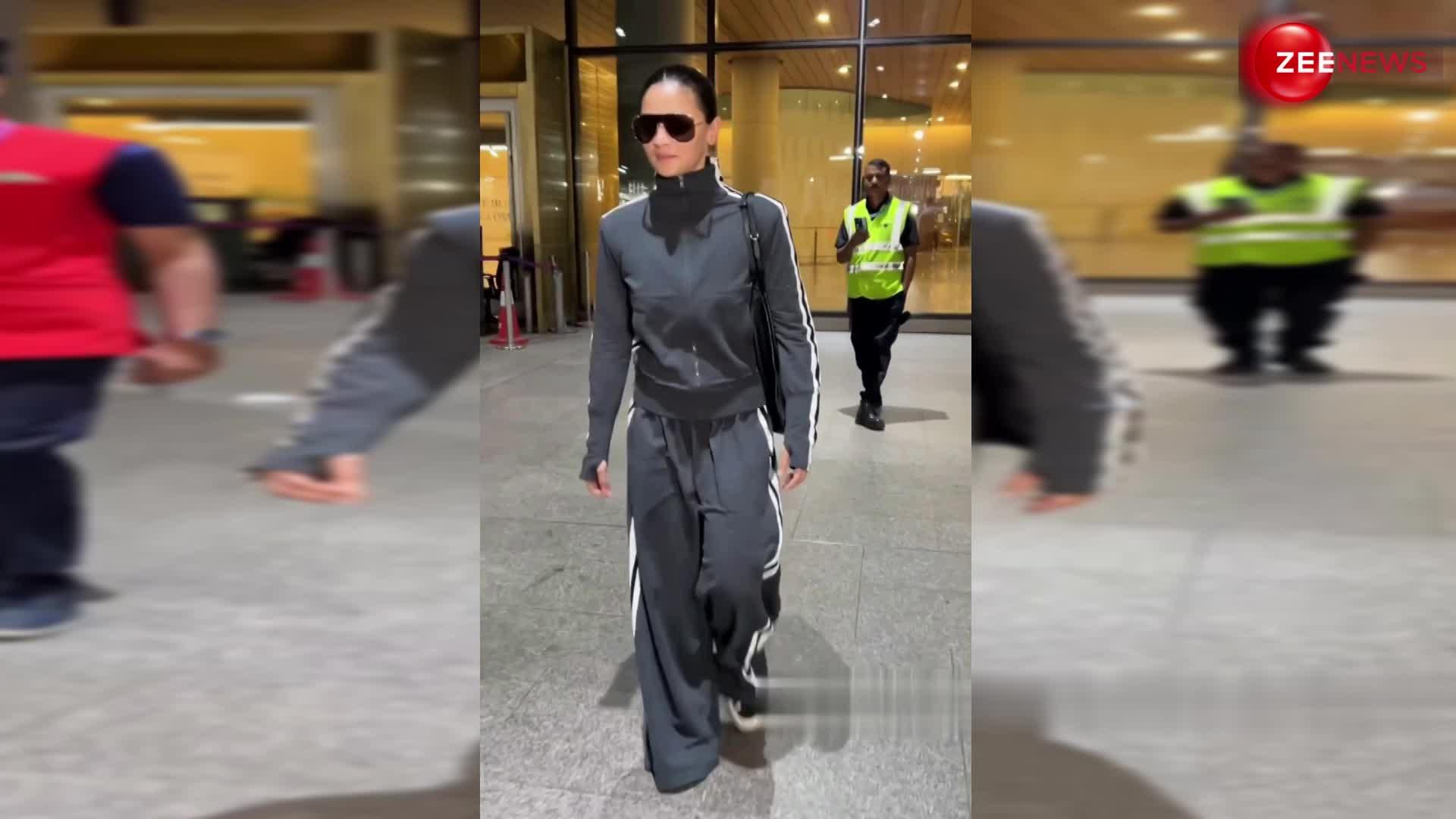 ट्रैकसूट पहन एयरपोर्ट पर स्पॉट हुईं Alia Bhatt, देखें ये वीडियो