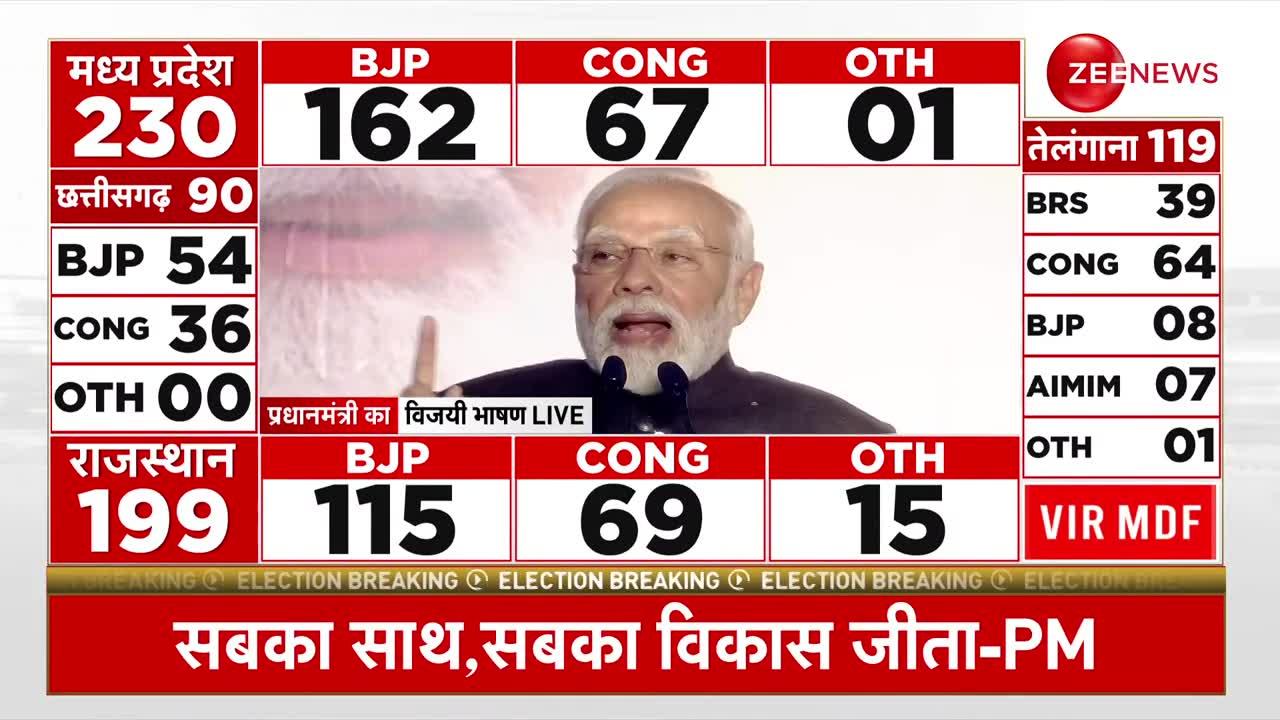 PM Modi on Assembly Election Results 2023: बंपर जीत के बाद पीएम मोदी LIVE