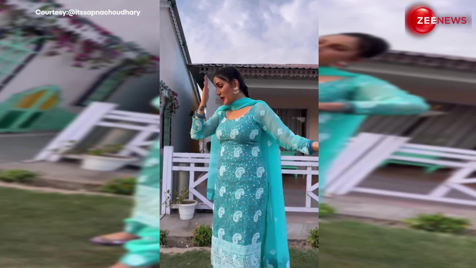 'सोती सोती डर गई री' गाने पर नीला सूट पहने Sapna Choudhary ने किया झन्नाटेदार डांस, देख पब्लिक की सहम गई जान