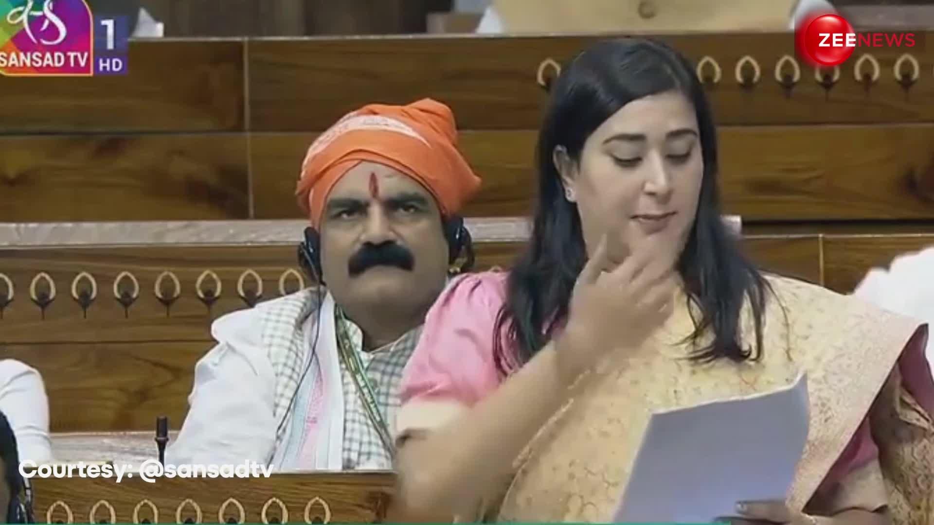 अध्यक्ष जी... जब मां Sushma Swaraj की स्टाइल में Bansuri ने लोकसभा में दी स्पीच, देखें वीडियो