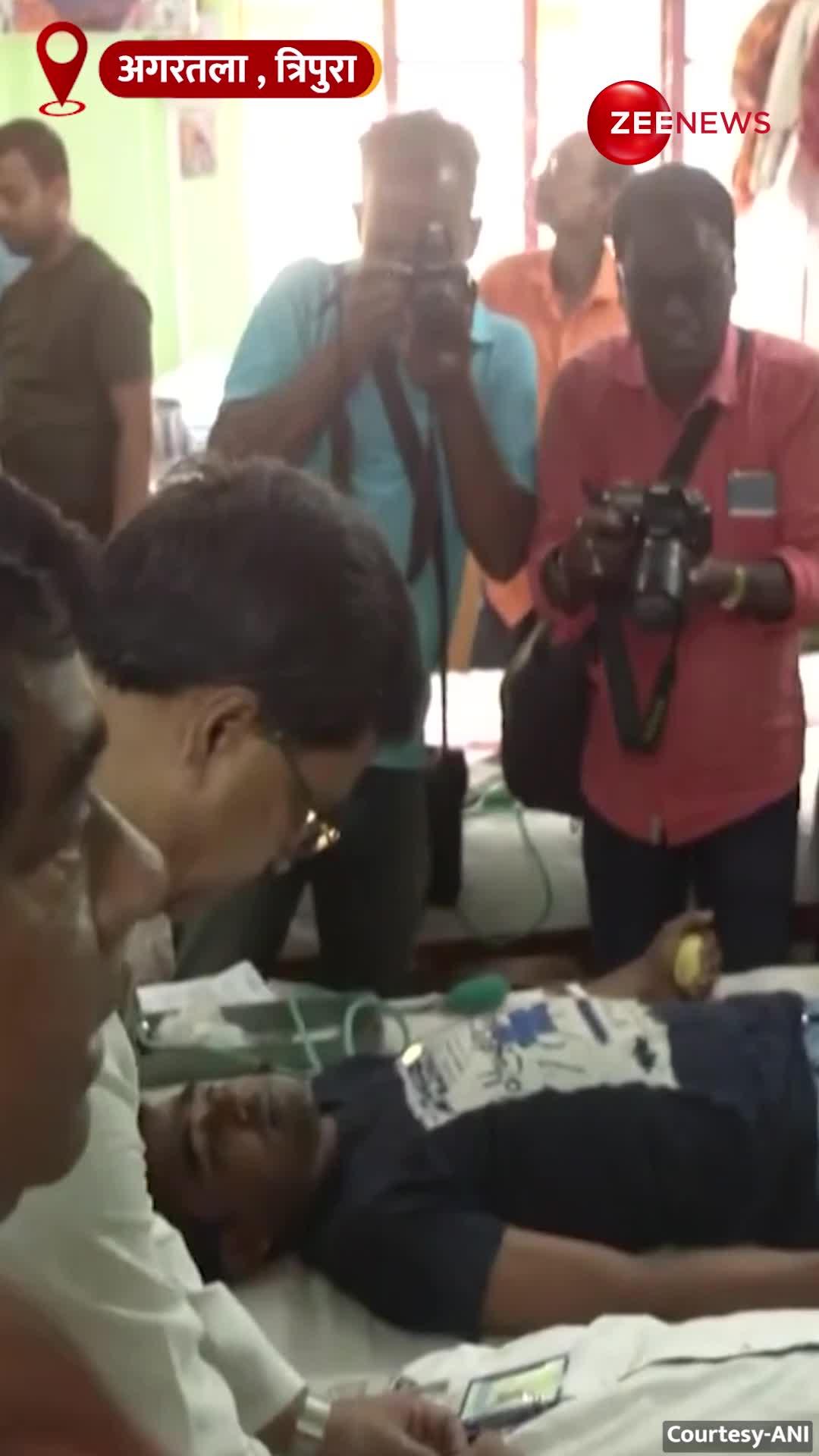 Tripura के मुख्यमंत्री माणिक साहा मेगा रक्तदान शिविर में हुए शामिल